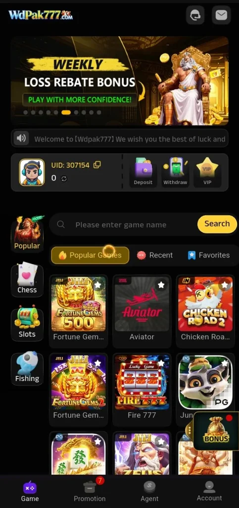 WDPAK777 Game
